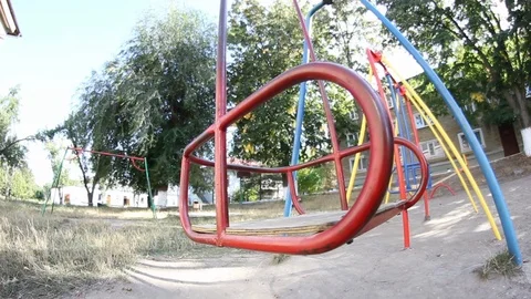 Old Swing Front At Orphanage Playground Stock-Footage 102149765