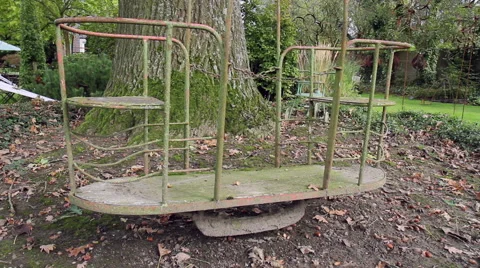 Old swing in the park. Stock Footage 42128405