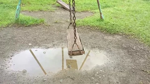 Old swing in the park Stock Footage 323465557