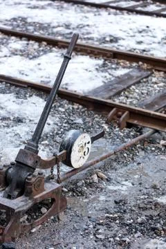 Old switch mechanism Stock Photos