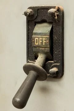 Old off switch Stock Photos