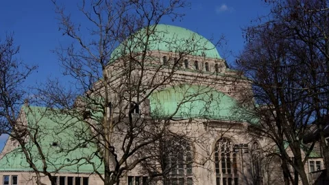 The old synagogue of essen germany 4k 30fps video Stock Footage 234881190