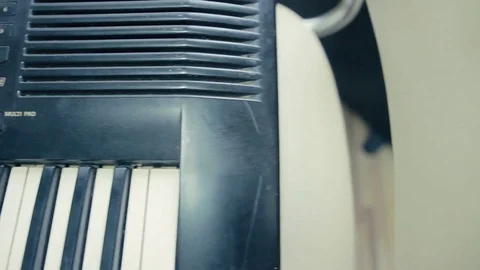 Old synthesizer keys Stock Footage 71216751