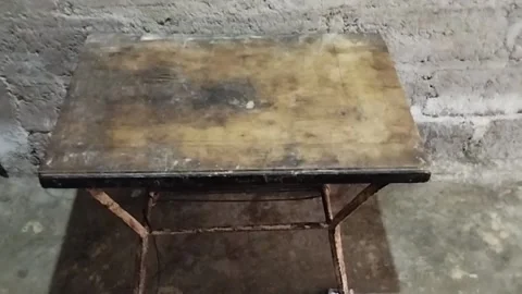 An old table that can still be used Stock Footage 218060703