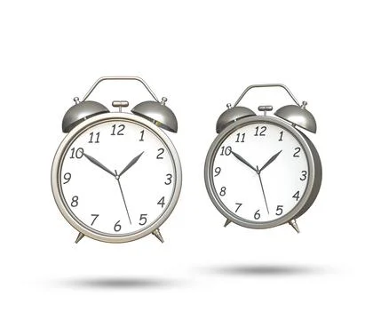 Old table clock 3d icon. Stock Illustration