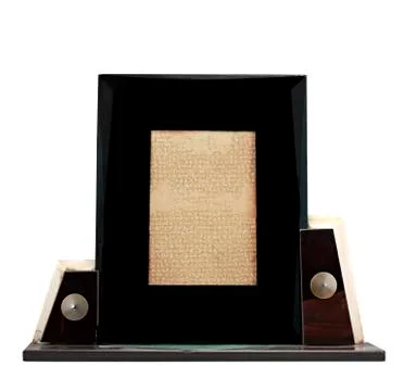 Old table photo frame Stock Photos