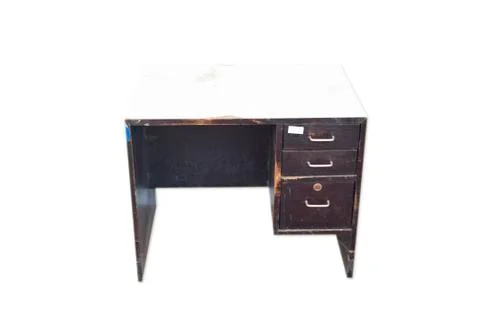 Old table on white background Stock Photos