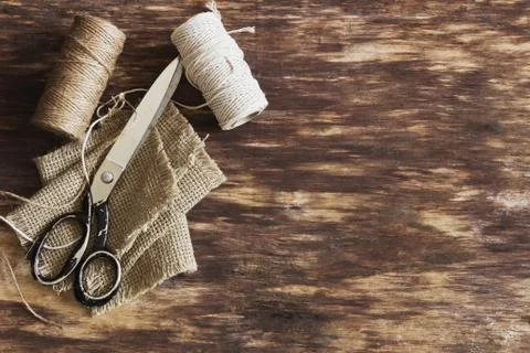 Old tailoring scissors Stock Photos