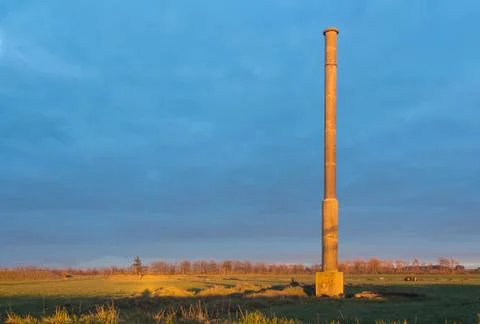 Old tane mill chimney Stock Photos