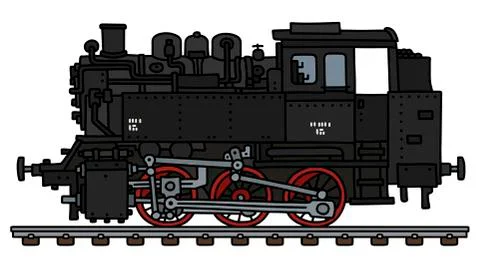 The old tank engine steam locomotive Stock Illustration