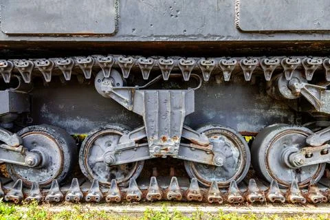 Old tank of second world war on the coast of Arromanches in Normandy Stock Photos