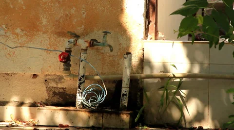 An Old Tap at the Garden Video stock 28999633