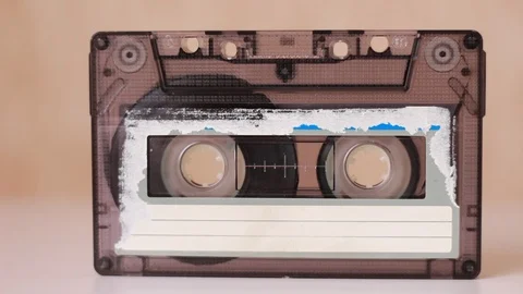 Old tape cassette moving Vídeo Stock 88764061