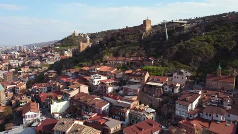Old Tbilisi Aerial Stock Footage 236974634