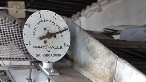 Old Tea Leaf Drying Processing Machine Guage Gorreana Tea Plantation Stock Footage 90518649