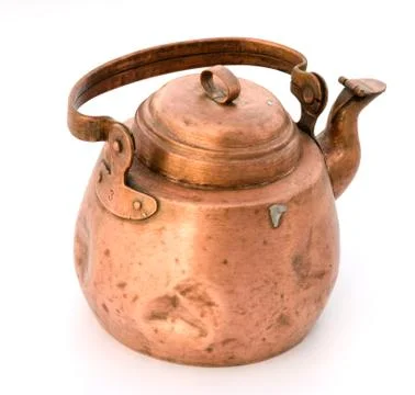 Old tea-pot from a copper. Stock Photos