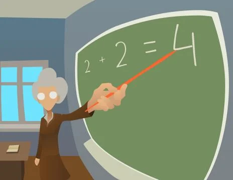 Old teacher Stock-Illustration