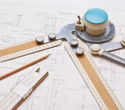 Old technical drawings Foto stock