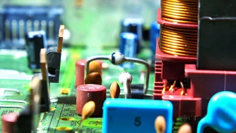 Old Technology Scrap Electronic Circuits 2 Stock Footage 103072098