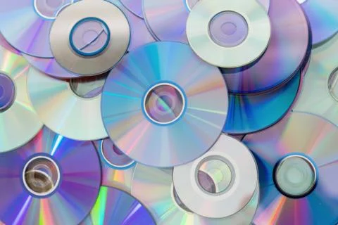 Old technology, waste compact disc collection decoration for pattern. cd 스톡 사진