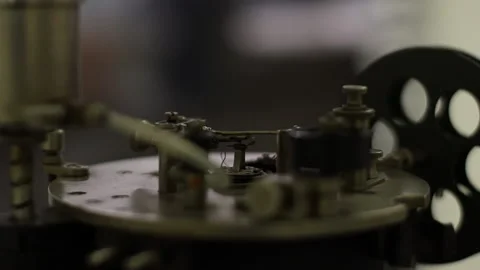 An old telegraph. equipment for sending telegrams. retro technique of the past Stock-Footage 220852004