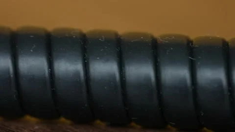 Old telephone cable close up, macro shot. Wire of vintage communication model Video stock 171861385