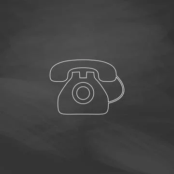 Old telephone computer symbol Stock Illustration