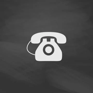 Old telephone computer symbol 스톡 일러스트