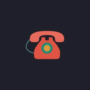 Old telephone computer symbol Stock Illustration