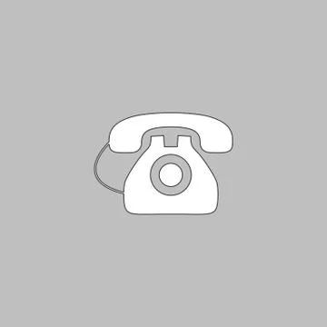 Old telephone computer symbol Stock Illustration