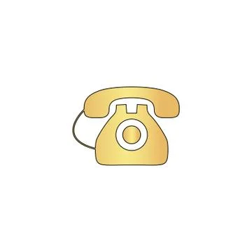 Old telephone computer symbol Stock Illustration