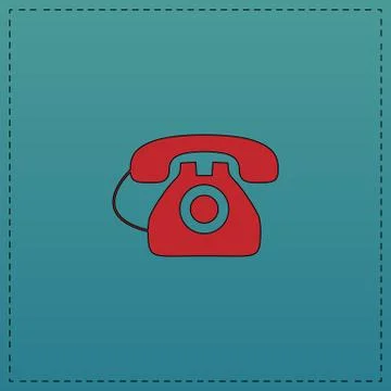 Old telephone computer symbol Stock Illustration
