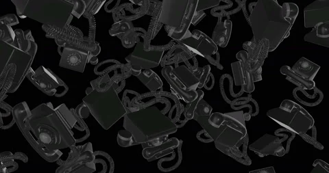 Old telephone falling slow motion Video stock 237318920