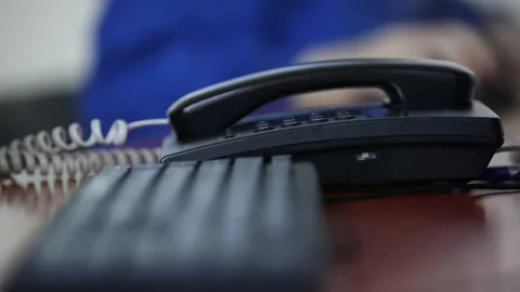 An old telephone Stock Footage 330495450