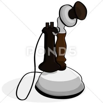 Old telephone Stock Illustration