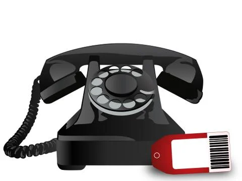Old telephone Stock Illustration