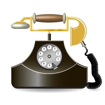 Old telephone Illustrazione stock