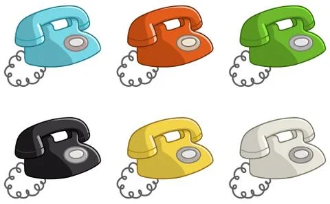 Old telephone Stock Illustration