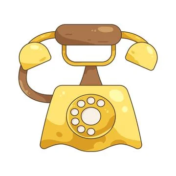 Old telephone Stock Illustration