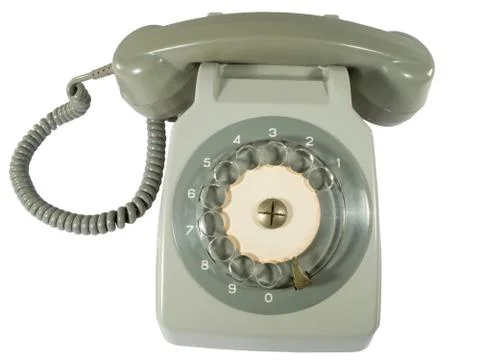 Old telephone isolated on white background Stock Photos