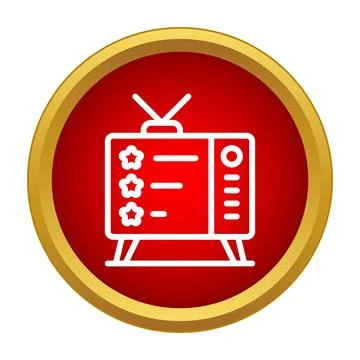 Old television broadcasting a list of programs with ratings Illustrazione stock