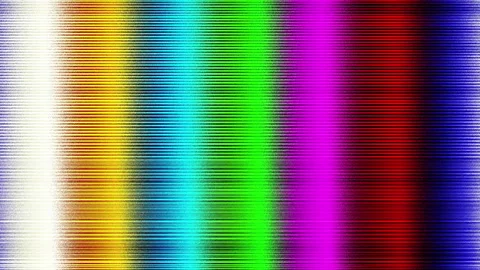 Old television color bars with static texture glitch and noise chromatic Stock Footage 348587932