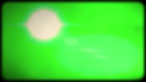 Old television effect with a cathode ray tube on a green screen. Green screen Stock Footage 248630759