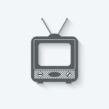 Old television icon Stock-Illustration