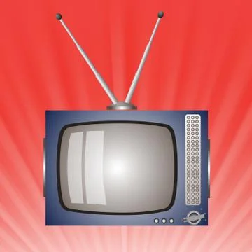 Old television Stock Illustration