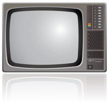 Old Television Stock Illustration