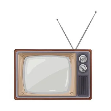 Old Television Illustration Stock Illustration