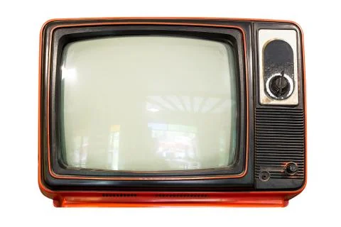 Old television isolated Stock Photos