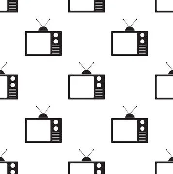 Old Television Seamless2 Stock Illustration