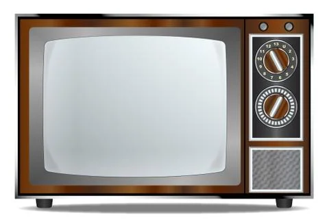 Old Television Set 스톡 일러스트